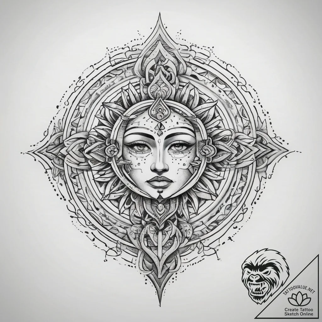 Tattoo sketch sacred kingdom, tattoo drawing... - tattoo sketch (№1757696746_0, 12.09.2025 17:05) — tattoovalue.net