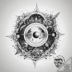 Tattoo sketch cosmic space – tattoo sketch (№1757696941_0, 12.09.2025 17:09) — tattoovalue.net