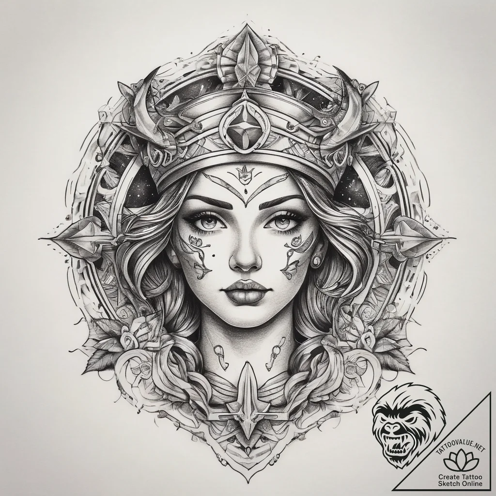 Tattoo sketch cosmic soul, tattoo drawing out... - tattoo sketch (№1757697330_0, 12.09.2025 17:15) — tattoovalue.net