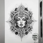 Tattoo sketch cosmic origin, concept art for… – tattoo sketch (№1757697720_0, 12.09.2025 17:22) — tattoovalue.net