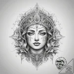 Tattoo sketch sacred representation, tattoo d… – tattoo sketch (№1757697917_0, 12.09.2025 17:25) — tattoovalue.net