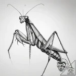 Tattoo sketch praying mantis, tattoo sketch d… – tattoo sketch (№1757699879_0, 12.09.2025 17:57) — tattoovalue.net