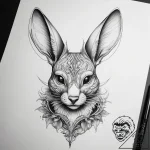 Tattoo sketch bilby, tattoo line art, clean l… – tattoo sketch (№1757700270_0, 12.09.2025 18:04) — tattoovalue.net