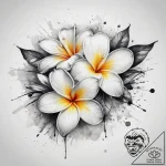 Tattoo sketch plumeria flower, concept art fo… – tattoo sketch (№1757700465_0, 12.09.2025 18:07) — tattoovalue.net