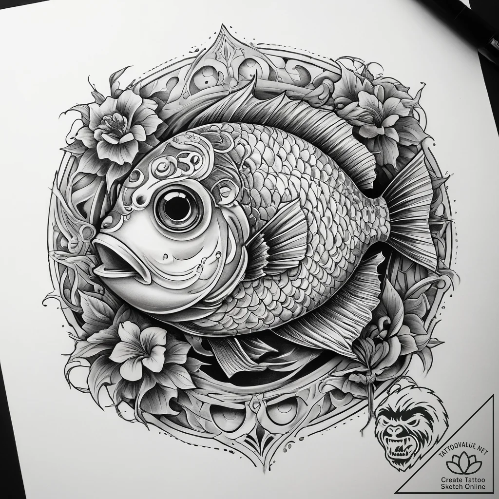 Tattoo sketch hatchetfish, artistic tattoo sk... - tattoo sketch (№1757702237_0, 12.09.2025 18:37) — tattoovalue.net