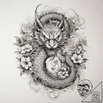 Tattoo sketch antlion, tattoo line art, irezu… – tattoo sketch (№1757702624_0, 12.09.2025 18:43) — tattoovalue.net