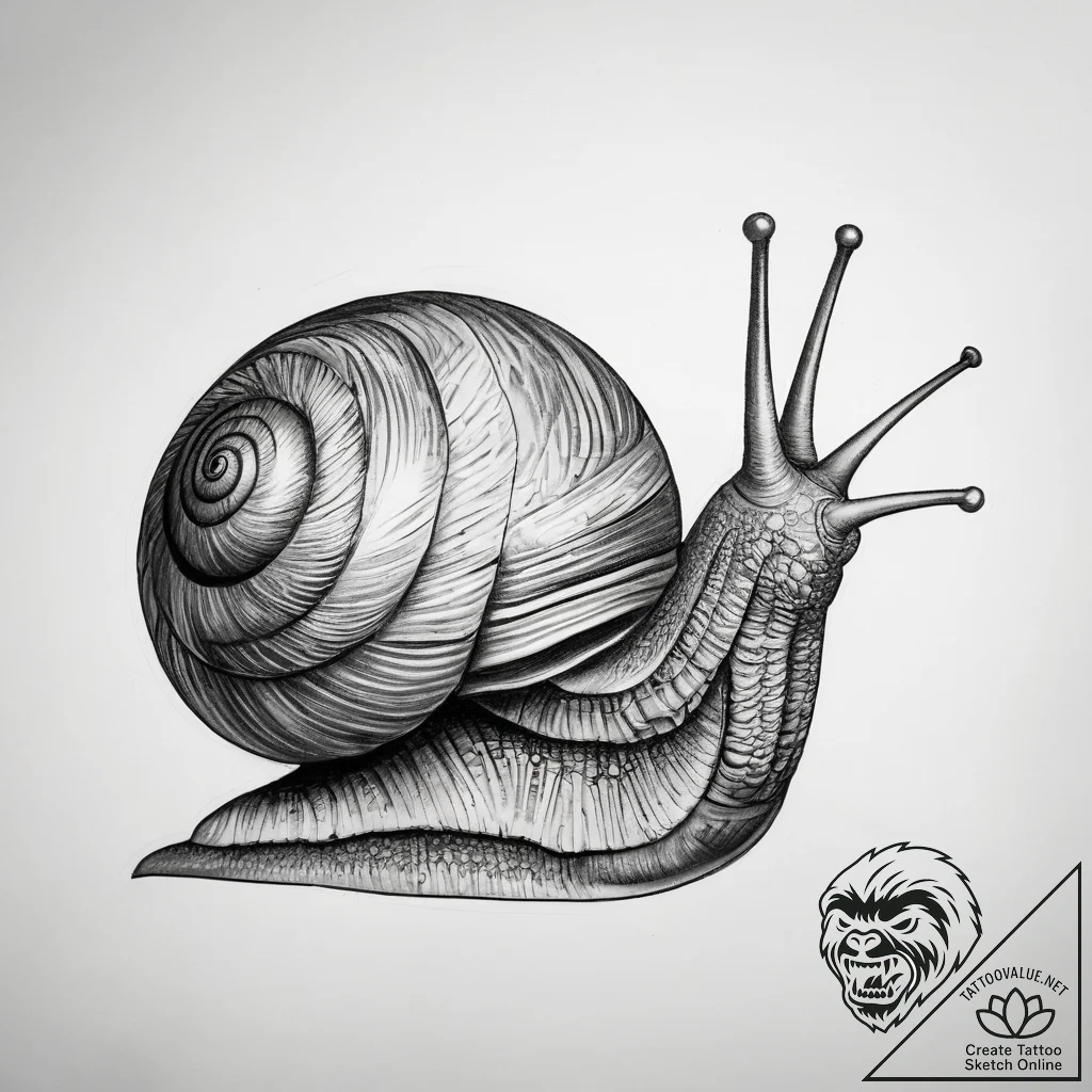 Tattoo sketch snail - tattoo sketch (№1757703817_0, 12.09.2025 19:03) — tattoovalue.net
