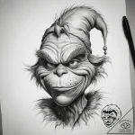 Tattoo sketch the grinch with a tail, tattoo… – tattoo sketch (№1757704012_0, 12.09.2025 19:06) — tattoovalue.net
