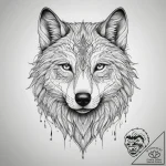 Tattoo sketch абстрактный волк, tattoo line a… – tattoo sketch (№1757704207_0, 12.09.2025 19:10) — tattoovalue.net