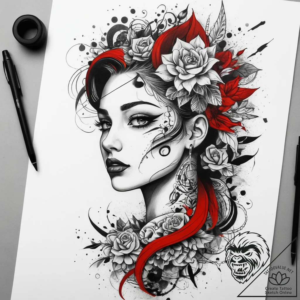 Tattoo sketch copy, tattoo sketch design, bla... - tattoo sketch (№1757704596_0, 12.09.2025 19:16) — tattoovalue.net