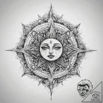 Tattoo sketch cosmic existence, concept art f… – tattoo sketch (№1757705191_0, 12.09.2025 19:26) — tattoovalue.net