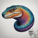 Tattoo sketch inland taipan, concept art for… – tattoo sketch (№1757705791_0, 12.09.2025 19:36) — tattoovalue.net
