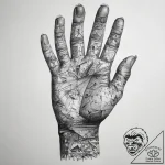 Tattoo sketch hands with a letter, tattoo ske… – tattoo sketch (№1757706571_0, 12.09.2025 19:49) — tattoovalue.net