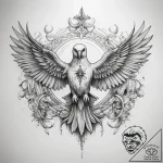 Tattoo sketch holy ghost – tattoo sketch (№1757707556_0, 12.09.2025 20:05) — tattoovalue.net