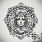 Tattoo sketch cosmic lore, ink illustration f… – tattoo sketch (№1757708949_0, 12.09.2025 20:29) — tattoovalue.net