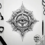 Tattoo sketch cosmic fount – tattoo sketch (№1757709337_0, 12.09.2025 20:35) — tattoovalue.net