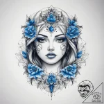 Tattoo sketch blue – tattoo sketch (№1757711296_0, 12.09.2025 21:08) — tattoovalue.net