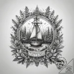 Tattoo sketch forest, tattoo line art, old sc… – tattoo sketch (№1757712281_0, 12.09.2025 21:24) — tattoovalue.net