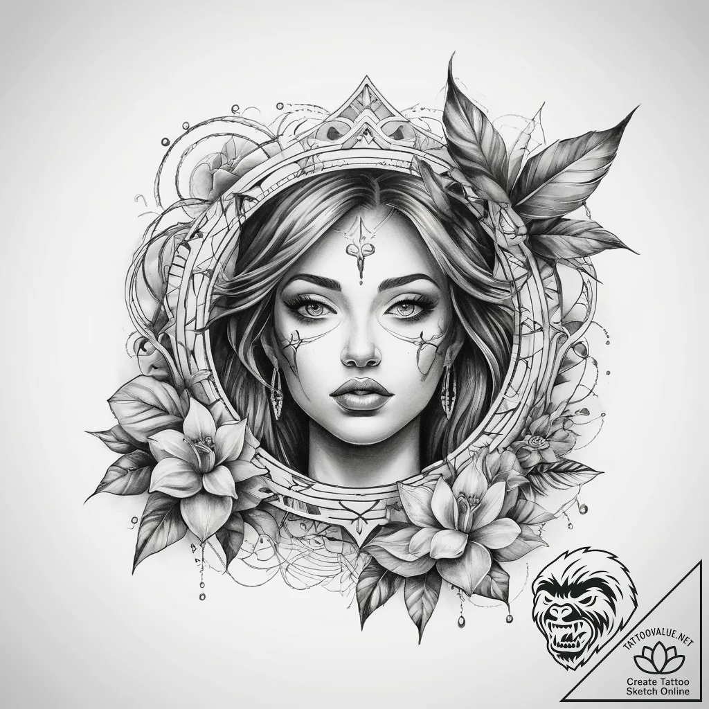 Tattoo sketch oasis - tattoo sketch (№1757713271_0, 12.09.2025 21:41) — tattoovalue.net