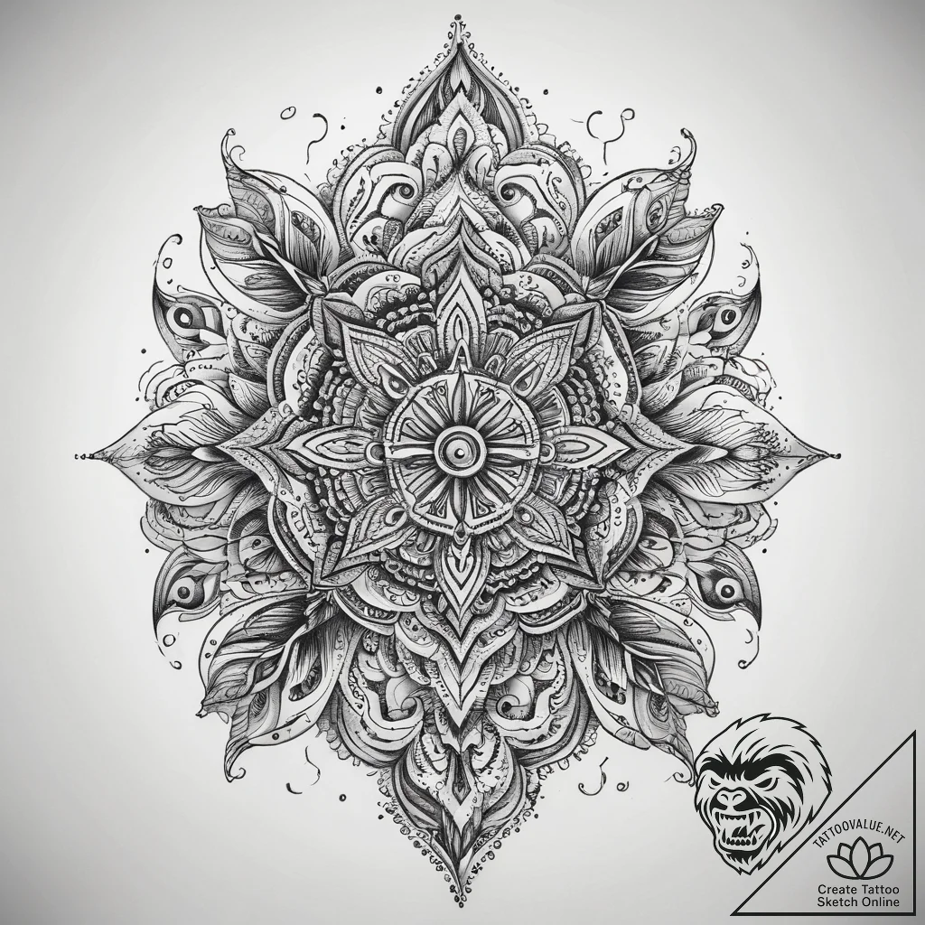Tattoo sketch duplicate, tattoo flash sheet d... - tattoo sketch (№1757715040_0, 12.09.2025 22:10) — tattoovalue.net
