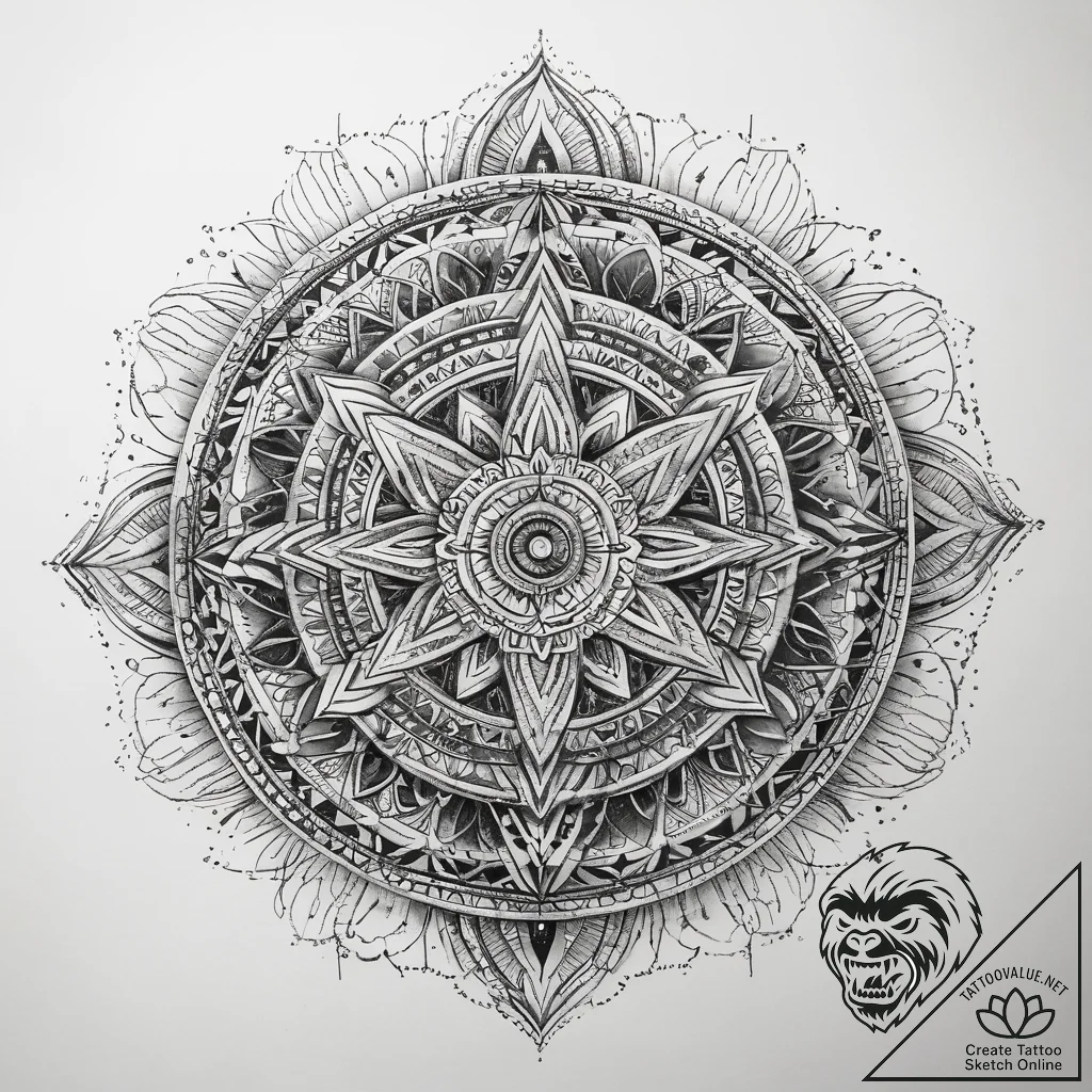 Tattoo sketch cosmic essence, concept art for... - tattoo sketch (№1757715234_0, 12.09.2025 22:13) — tattoovalue.net