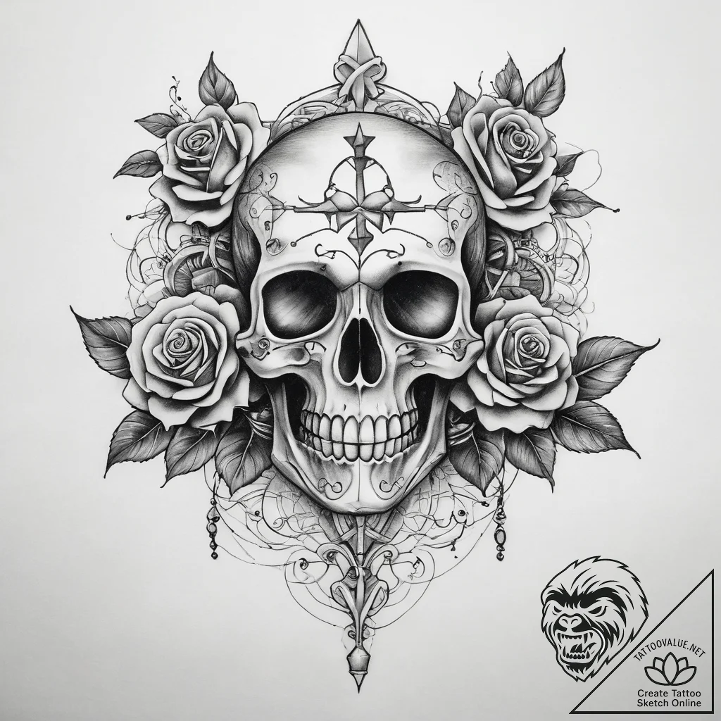 Tattoo sketch reflection, tattoo drawing outl... - tattoo sketch (№1757715822_0, 12.09.2025 22:23) — tattoovalue.net