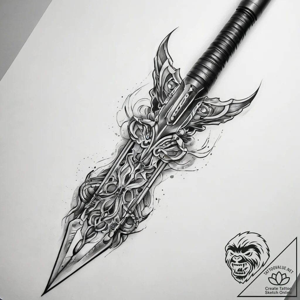 Tattoo sketch blade - tattoo sketch (№1757718193_0, 12.09.2025 23:03) — tattoovalue.net