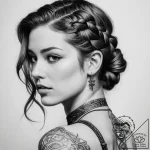 Tattoo sketch braid – tattoo sketch (№1757718585_0, 12.09.2025 23:09) — tattoovalue.net