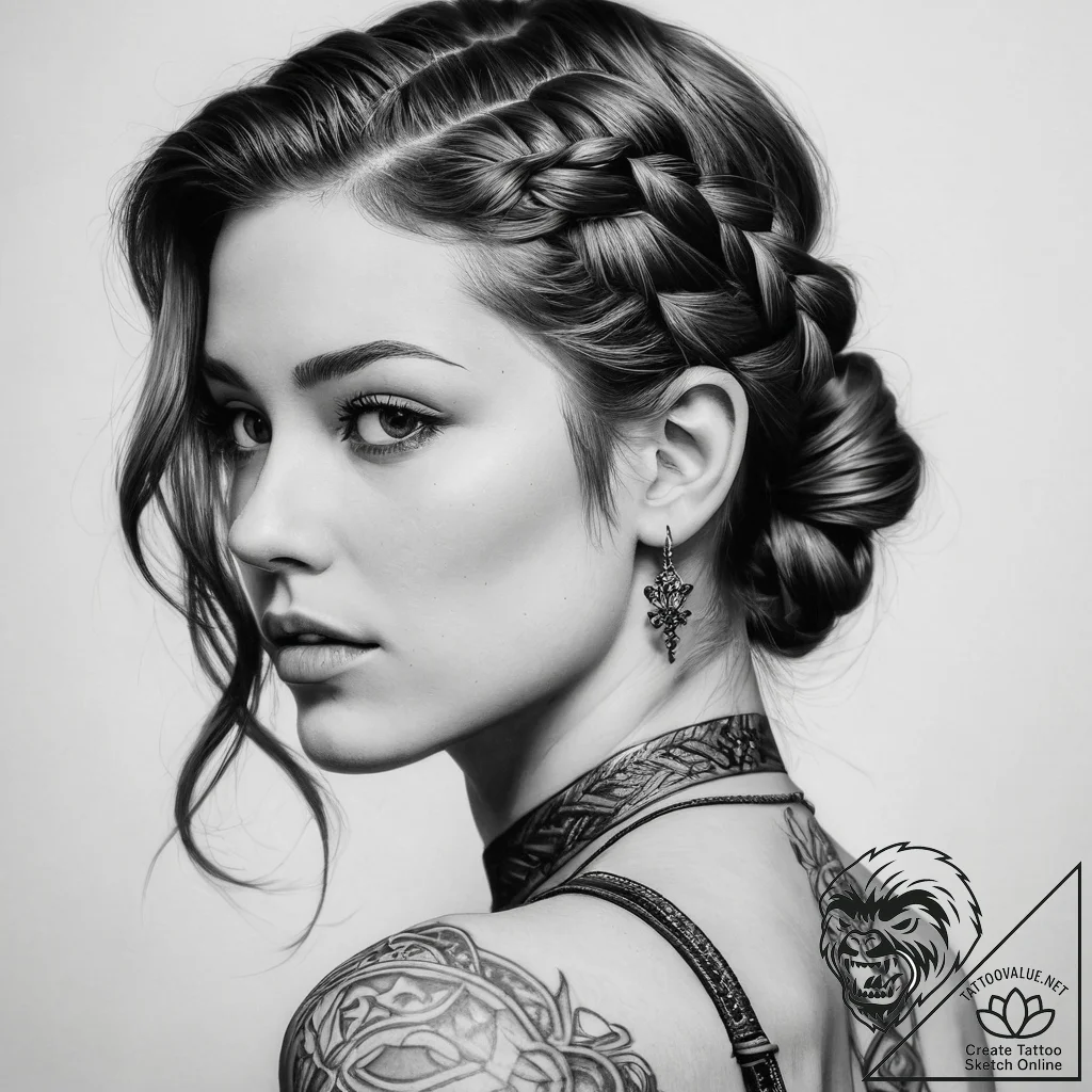 Tattoo sketch braid - tattoo sketch (№1757718585_0, 12.09.2025 23:09) — tattoovalue.net