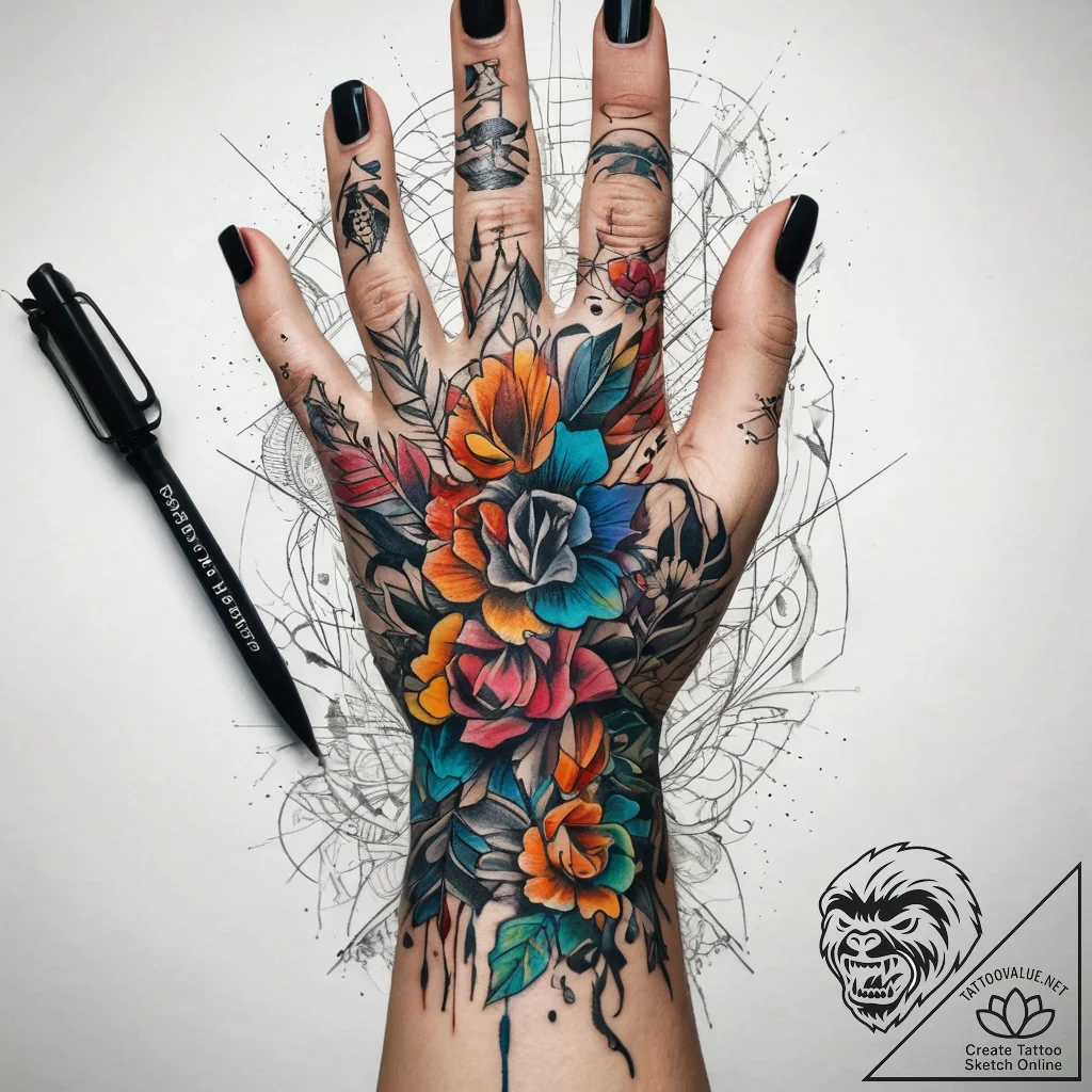 Tattoo sketch hands with a scissors, tattoo l... - tattoo sketch (№1757719752_0, 12.09.2025 23:29) — tattoovalue.net