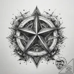 Tattoo sketch runners with a star, ink illust… – tattoo sketch (№1757724939_0, 13.09.2025 00:55) — tattoovalue.net