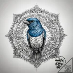 Tattoo sketch indigo bunting, artistic tattoo… – tattoo sketch (№1757725541_0, 13.09.2025 01:05) — tattoovalue.net
