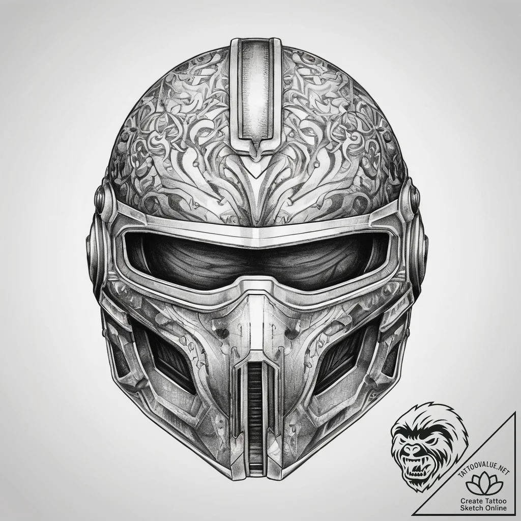 Tattoo sketch helmet, artistic tattoo sketch,... - tattoo sketch (№1757726130_0, 13.09.2025 01:15) — tattoovalue.net