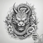 Tattoo sketch blessed portrayal, ink illustra… – tattoo sketch (№1757726526_0, 13.09.2025 01:22) — tattoovalue.net