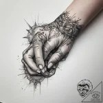 Tattoo sketch hands with a knot, ink illustra… – tattoo sketch (№1757727126_0, 13.09.2025 01:32) — tattoovalue.net