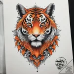 Tattoo sketch orange, concept art for tattoo,… – tattoo sketch (№1757728120_0, 13.09.2025 01:48) — tattoovalue.net