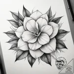 Tattoo sketch gardenia, tattoo line art, blac… – tattoo sketch (№1757728914_0, 13.09.2025 02:01) — tattoovalue.net