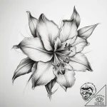 Tattoo sketch amaryllis, tattoo sketch design… – tattoo sketch (№1757731862_0, 13.09.2025 02:51) — tattoovalue.net