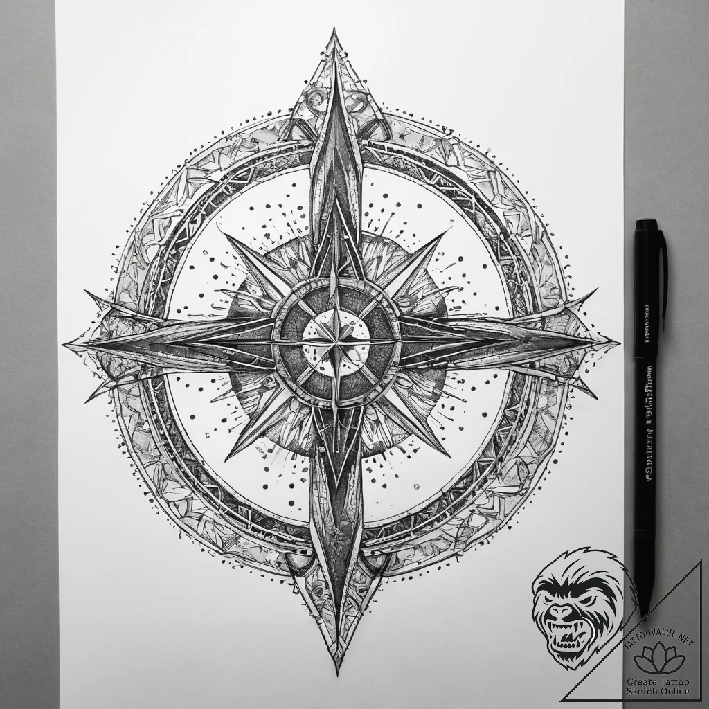 Tattoo sketch celestial sky, artistic tattoo... - tattoo sketch (№1757732651_0, 13.09.2025 03:04) — tattoovalue.net