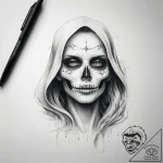 Tattoo sketch ghost – tattoo sketch (№1757733038_0, 13.09.2025 03:10) — tattoovalue.net