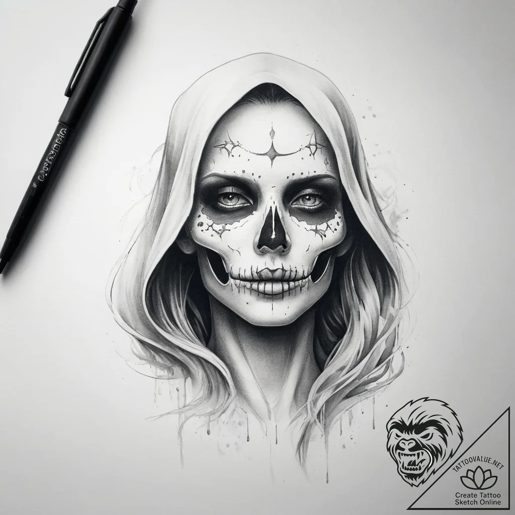 Tattoo sketch ghost - tattoo sketch (№1757733038_0, 13.09.2025 03:10) — tattoovalue.net