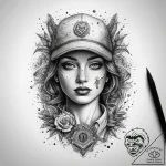 Tattoo sketch mail carrier mailbag and stamp,… – tattoo sketch (№1757734410_0, 13.09.2025 03:33) — tattoovalue.net
