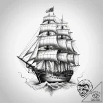Tattoo sketch ship’s mast – tattoo sketch (№1757735398_0, 13.09.2025 03:49) — tattoovalue.net