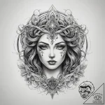 Tattoo sketch mystical essence, tattoo flash… – tattoo sketch (№1757735591_0, 13.09.2025 03:53) — tattoovalue.net