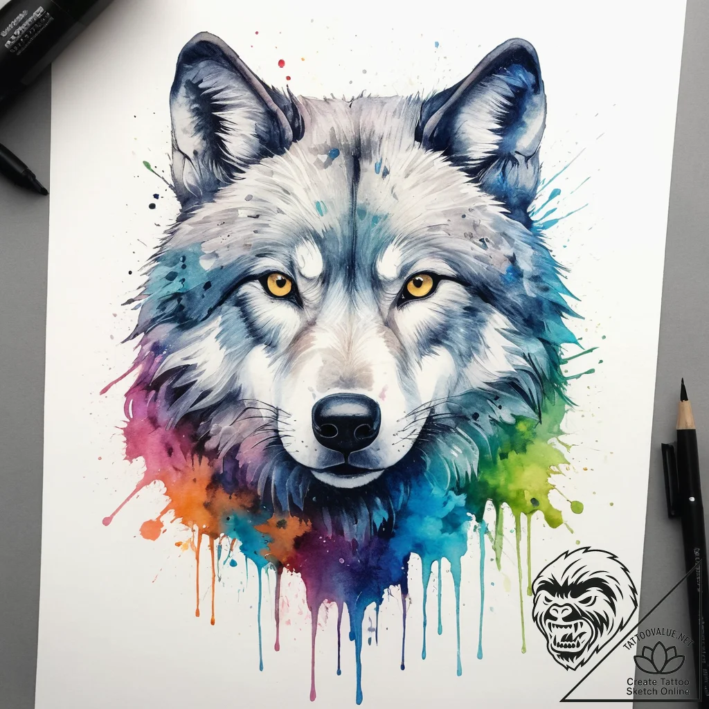 Tattoo sketch realistic волк в лесу, concept... - tattoo sketch (№1757735979_0, 13.09.2025 03:59) — tattoovalue.net