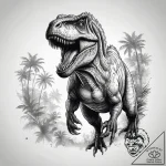 Tattoo sketch jurassic park t-rex silhouette,… – tattoo sketch (№1757736377_0, 13.09.2025 04:06) — tattoovalue.net