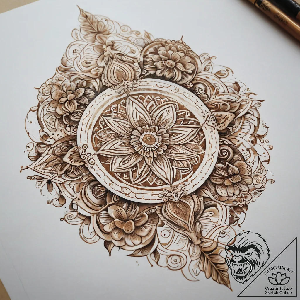 Tattoo sketch gold, tattoo flash sheet design... - tattoo sketch (№1757738125_0, 13.09.2025 04:35) — tattoovalue.net
