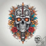 Tattoo sketch bio-mechanical машина, ink illu… – tattoo sketch (№1757739898_0, 13.09.2025 05:04) — tattoovalue.net