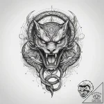Tattoo sketch cosmic serpent, concept art for… – tattoo sketch (№1757740682_0, 13.09.2025 05:18) — tattoovalue.net