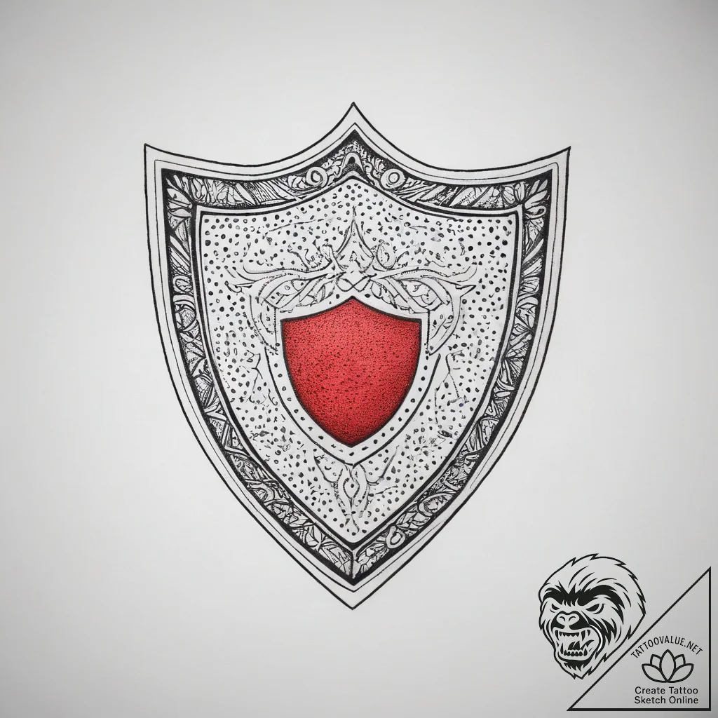 Tattoo sketch shield, tattoo drawing outline,... - tattoo sketch (№1757740883_0, 13.09.2025 05:21) — tattoovalue.net